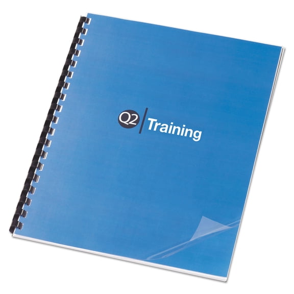 Clear View Presentation Covers for Binding Systems, Clear, 11 x 8.5, Punched, 100/Box | Bundle of 2 Boxes