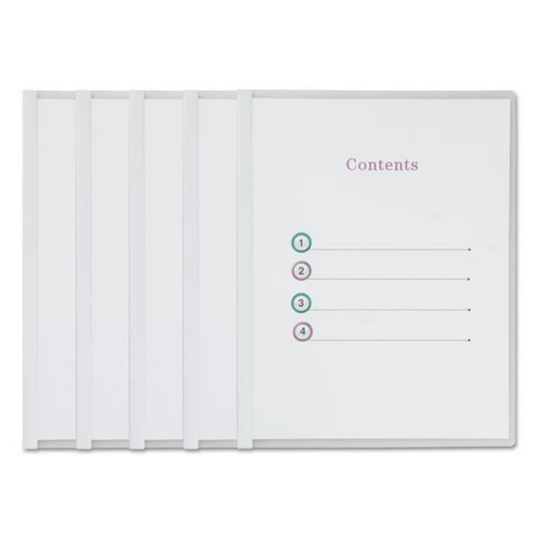 Clear View Report Cover with Slide-on Binder Bar, Clear/Clear, 25/Pack Clear View Report Cover with Slide-on Binder Bar, Clear/Clear, 25/Pack