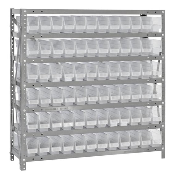 Clear View Shelf and Bin Unit, 72 Shelf Units