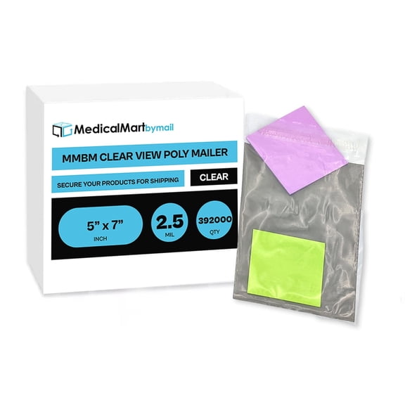 MMBM Clear View Poly Mailers 6" x 9" 2.5 Mil Tamper-Evident Bags for Retail and Business Shipping 1000 Pack