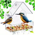 Clear View Window Bird Feeder Durable Plastic Construction, Strong