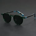 thumbnail image 1 of Clear Vintage Japanese Round Glasses UV400 Sturdy Metal inlay Acetate Eyeglasses 2024 New Trends  for Men Sunscreen Sunglass, 1 of 10