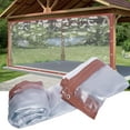 thumbnail image 1 of Clear Vinyl Curtains for Patio Winter,  Waterproof Clear Awning, PVC Porch Curtains, for Tents, Awnings, Canopies, Curtainbrown, 8 X 16 Ft, 1 of 14