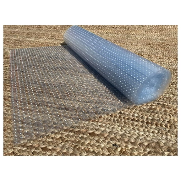 Clear Vinyl Plastic Premium Deluxe PVC Ribbed Pattern Floor Runner Protector for Carpet (27" Wide) 27" x 6'