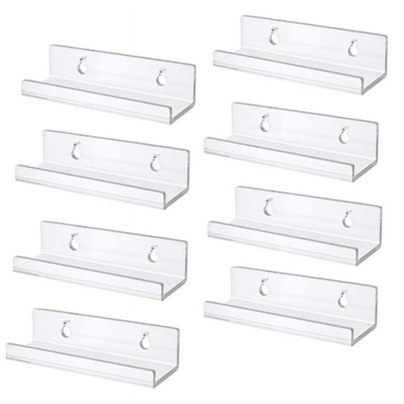 Clear Vinyl Record Shelf Wall Mount 8 Pack,Acrylic Album Record Holder Display,Vinyl Record Shelf Stand