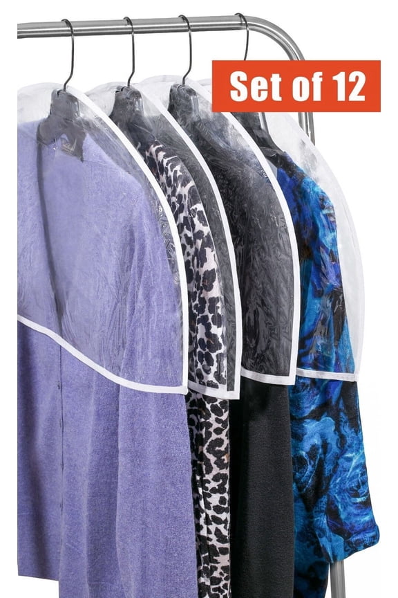 Clear Vinyl Shoulder Covers - Set of 12 - Slips Easily Over all Clothing