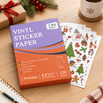 Clear Vinyl Sticker Paper for Inkjet Printers, 120 Sheets, 8.5x11 Inch ...
