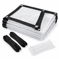 Clear Vinyl Tarp 6x8 Ftproof Heavy Duty With Rustproof Grommets ...