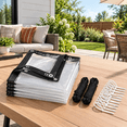 Clear Vinyl Tarp 7x9 Ftproof Heavy Duty With Rustproof Grommets ...