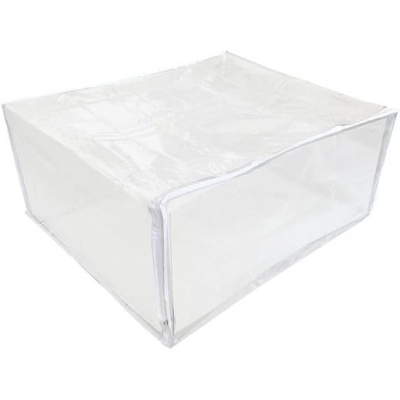 Clear Vinyl Zippered Storage Bags 25x21x11 Inch Set of 5