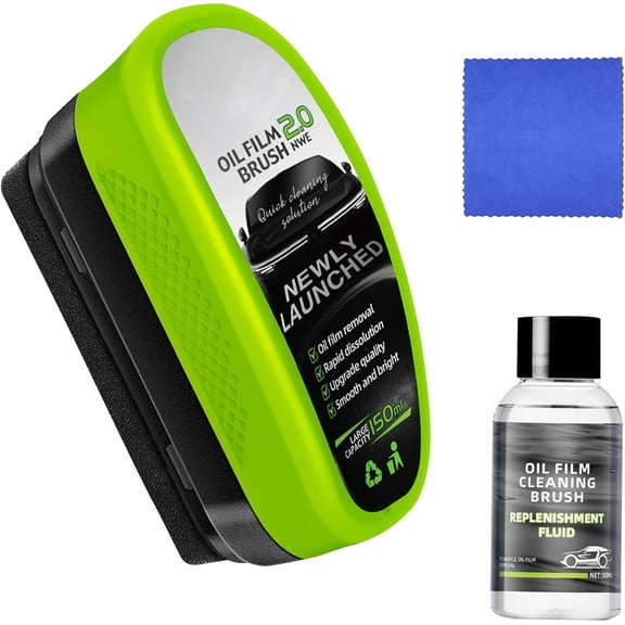 Clear Vision Glass Cleaner, Specialized Oil Film Remover for Car Windows and Windshields, Restores Clarity and Driving Safety in All Weather Conditions