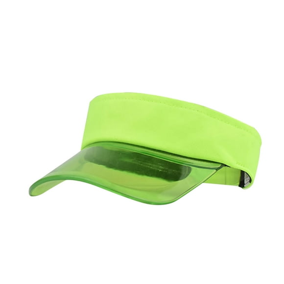 Clear Visor, Audhol Fashion Women Solid Color Sun Protection Topless Transparent Baseball Visor Cap Poker Visor Light Green One Size