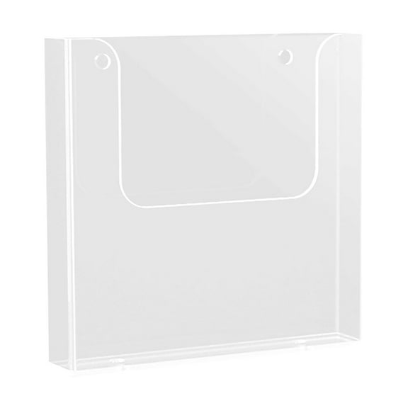 Clear Wall Mount File Organizer for Office, Vertical Hanging Document Paper Folder Holder for Home, Letter Size Mail Sorter, Transparent Magazine Rack, Space Saving Storage for Bills, 8.6x9.6 Inch