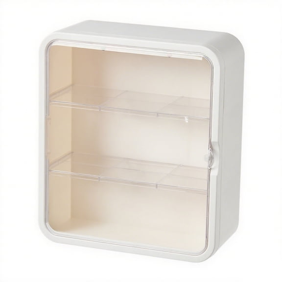 Clear Wall Mounted Display Case for Model Toy Action Figures Adjustable Shelves Space Saving Storage Organizers