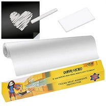  Clear Contact Paper,Clear Wall Protector Contact Paper,Door  Protector from Dog Scratching,Waterproof and Oilproof Clear Contact Paper  Roll,Use as Book Cover,Whiteboard,Dog and Cat Scratch Protection