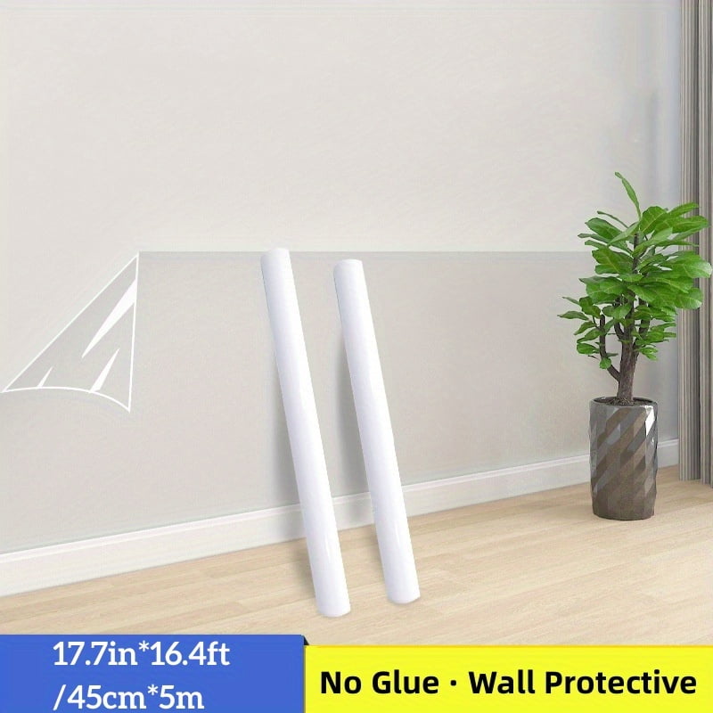 Clear Wall Protector Contact Paper Static Cling Sticker Removable PET Film Kitchen Liner