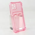 thumbnail image 1 of Clear Wallet Phone Case for iPhone 14 Plus, Upgrade Clear Card Slot Case, Slim Fit Protective Soft TPU Shockproof Wallet Case with Cute Card Holder Pocket for iPhone 14 Plus, Pink, 1 of 8