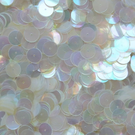 Clear Warm Hue Sequins 10mm Crystal Rainbow Iris Iridescent Made in USA