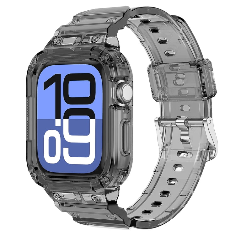 Clear Watch Band with Bumper Case Compatible for iWatch  display picture 2