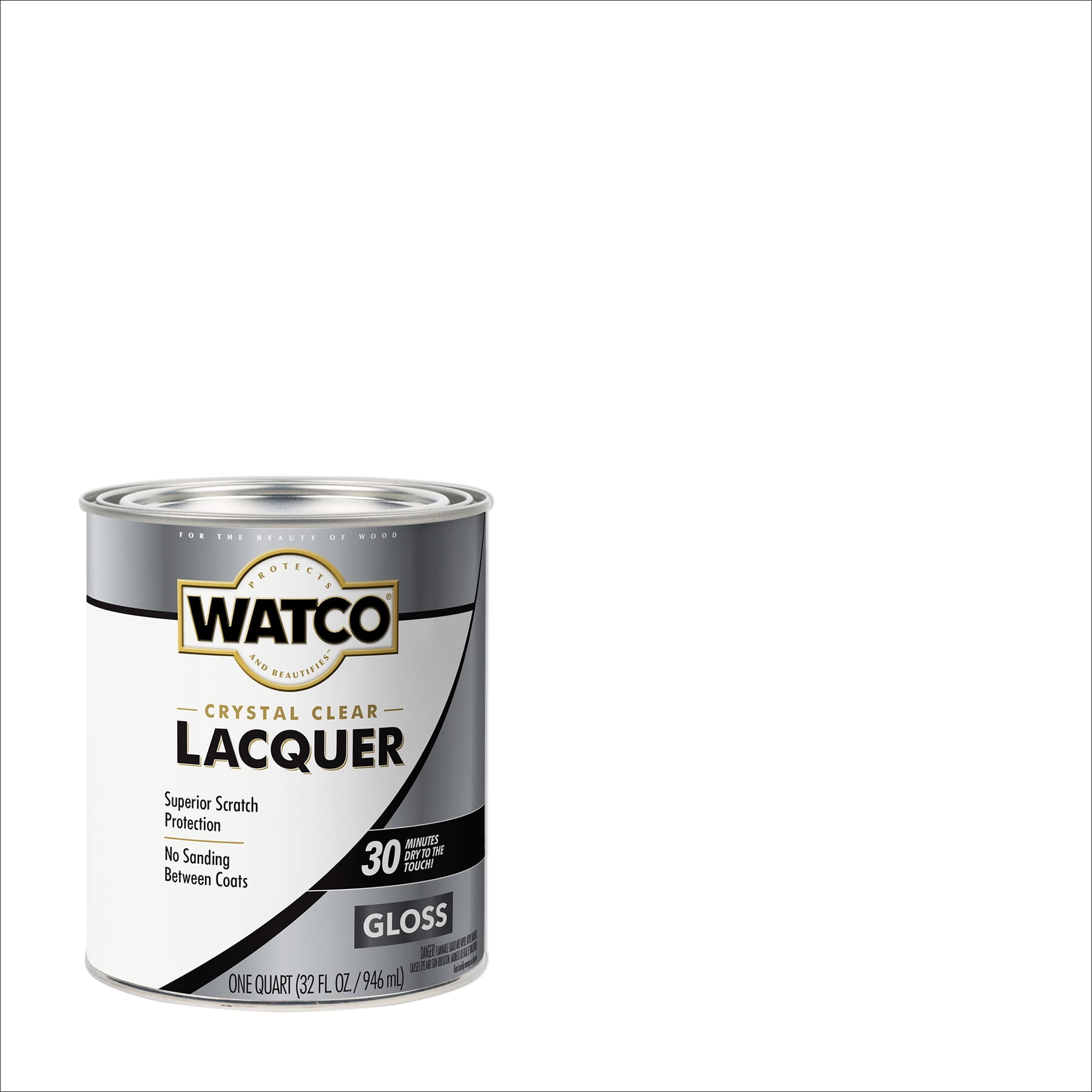Clear, Watco Lacquer Gloss Wood Finish- 303238, Quart