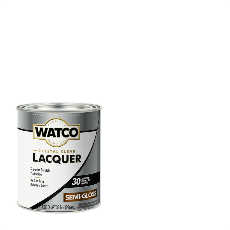 Clear, Watco Lacquer Semi-Gloss Wood Finish, Quart