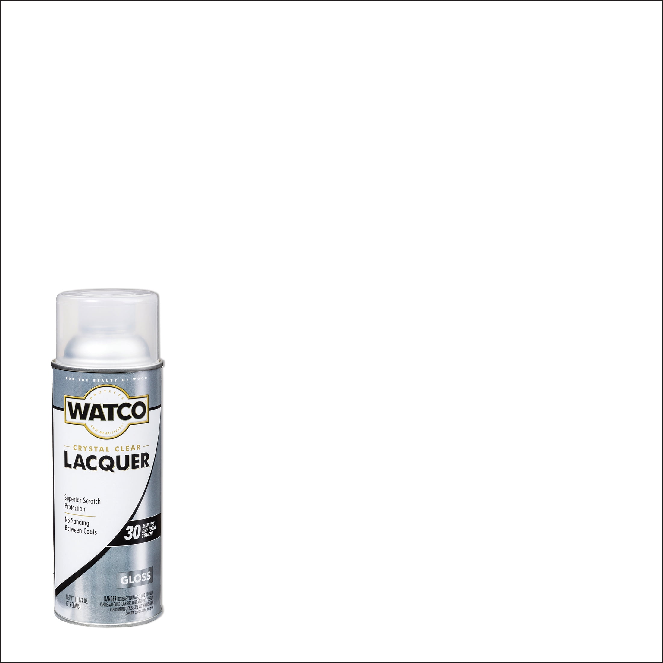 Clear, Watco Lacquer Wood Finish Gloss Spray 63081, 11.25 oz. 6 Pack