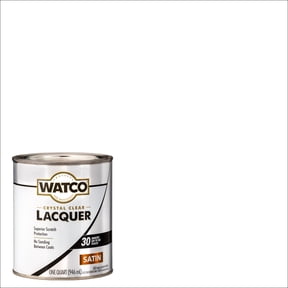 6 Pack, Clear, Watco Lacquer Wood Finish Satin - 63241, Quart