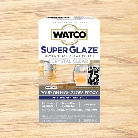 Clear, Watco Super Glaze Epoxy-365342, Quart
