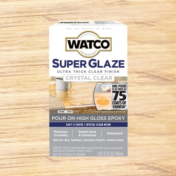 Clear, Watco Super Glaze Epoxy-365342, Quart