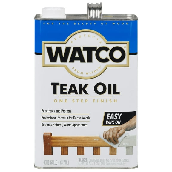 2 Pack, Clear, Watco Teak Oil Finish - 67131, Gallon