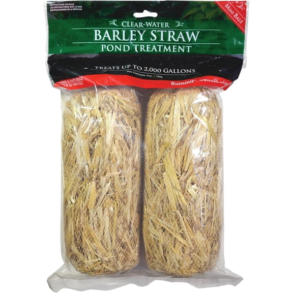 Clear-Water Barley Straw Pond Treatment, 2-Pack, Treats upto 2000 Gallons, 1000 Gallons per Bale