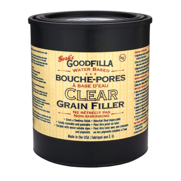 Clear Water-Based Grain & Pore Filler Size: GALLON
