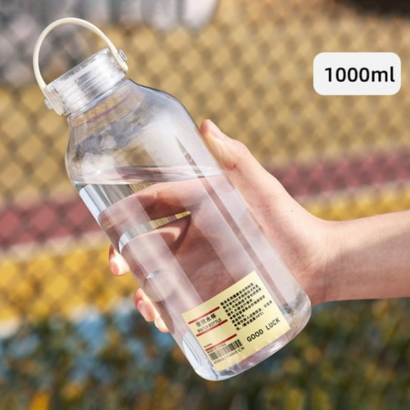 Clear Water Bottle | BPA Free Sports Water Bottle | Leak Proof Re-Usable Plastic Drinks Bottles for School, Office, Gym, Cycling