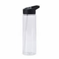 thumbnail image 1 of Clear Water Bottle with Built-In Straw, 24oz Large Capacity Clear Water Bottle, Durable Reusable Leakproof Drink Bottle Water Cup Drinkware Cup for Outdoor Gym Exercise Sport,1Pc(Clear2,2.7x2.7x9.6"), 1 of 5