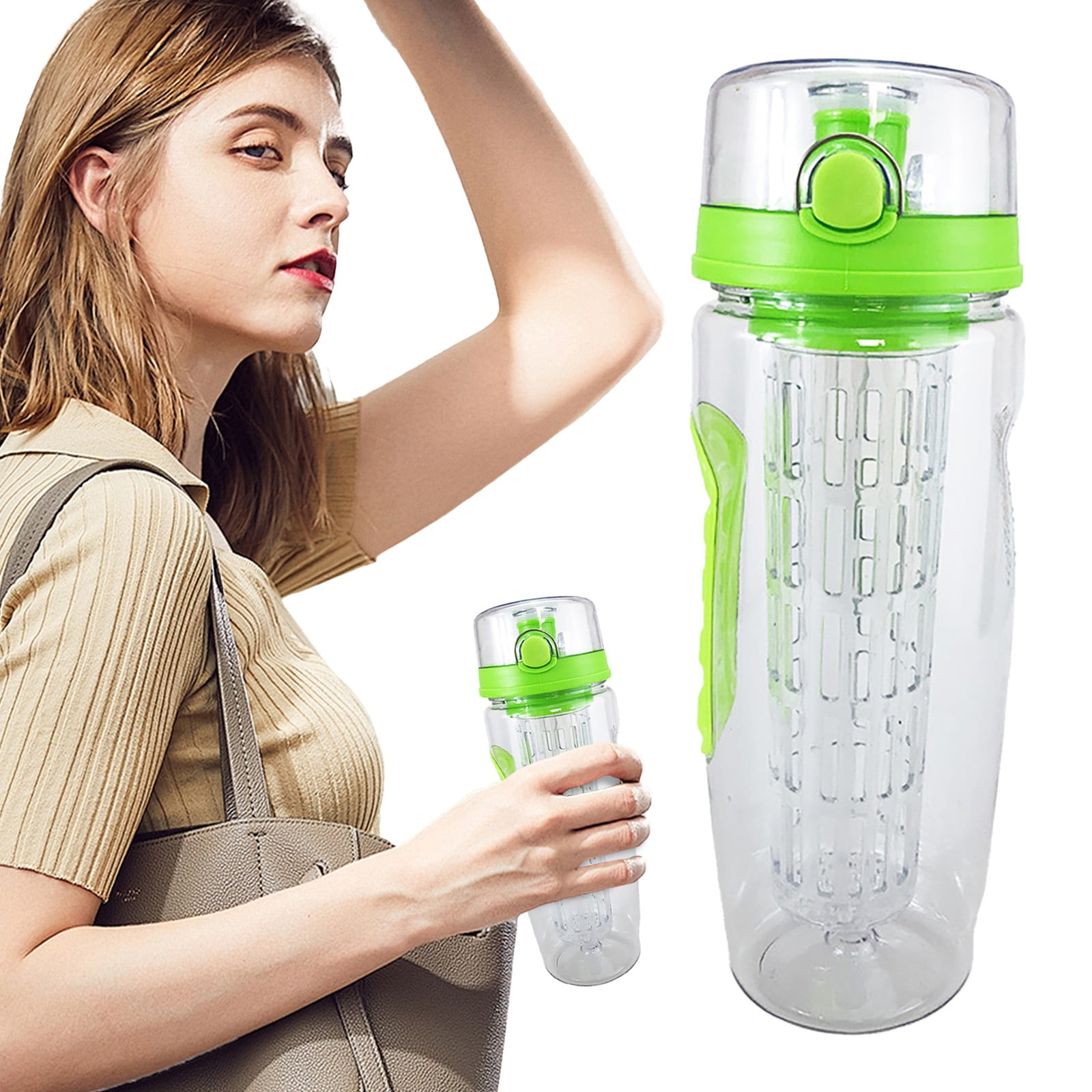 Peach Pink Flip Top Hydration Bottle 960ml