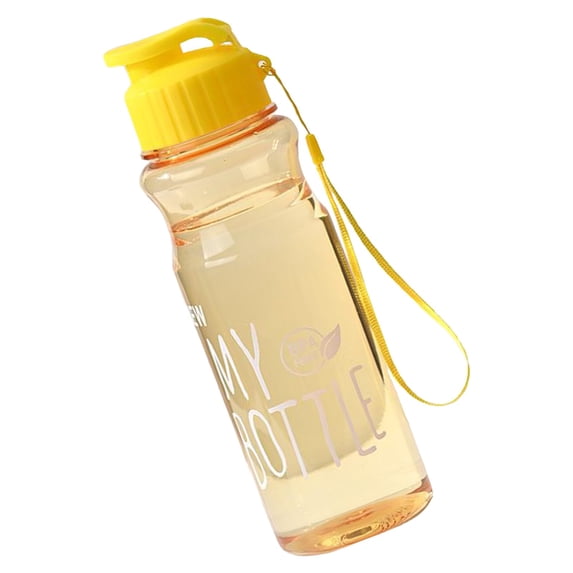 Clear Water Bottle,Portable Sports Water Bottle,Large Capacity Sports Water Cup,Reusable Water Bottle Bottle,Leakproof Water Jug for Gym Travel Outdoor Hiking Camping Running,8.66 inch(Yellow)