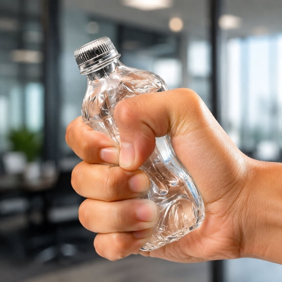 Clear Water Bottle Shaped Fidget Toys Slow Rising Moldable Stress Relief Toys Portable PVC Squeeze Fidget Toys for Office Travel Daily Anxiety Relief & Holiday Gifts