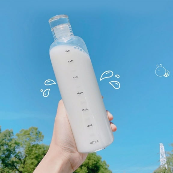 Clear Water Bottles With Leak-Proof Caps, 16 Oz Reusable Bottles For Juicing, Water, Smoothies, Featuring Time Scale Design, Food-Grade Pc Material, Durable &