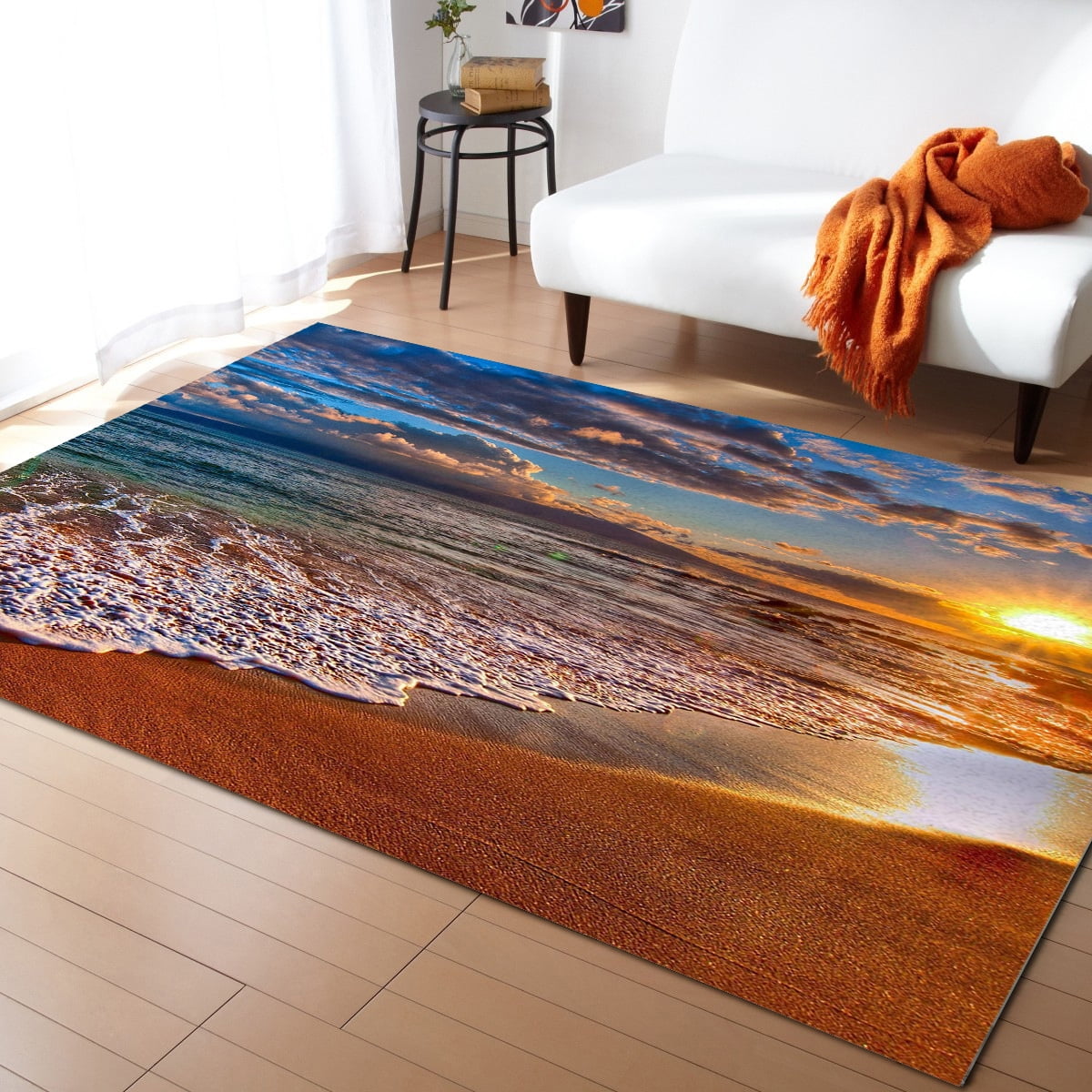 Clear Water On The Beach Carpets for Living Room Large Home Living Room ...