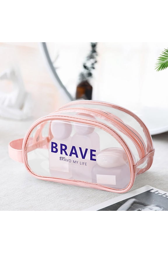 Clear Waterproof Beach Bag Dry Wet Separation Swim Storage Bag, Transparent Toiletry Cosmetic Organizer Travel Storage Case, for Beach Swimming Pool Gym Travel