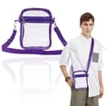 thumbnail image 1 of Clear Waterproof Crossbody Storage Bag,8.86X6.89X2.36" Transparent Adjustable Strap Shoulder Pouch, Portable See Through Mini Messenger Purse, Lightweight Small Carry Case for Travel, Daily Use, 1 of 4