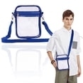 thumbnail image 1 of Clear Waterproof Crossbody Storage Bag,8.86X6.89X2.36" Transparent Adjustable Strap Shoulder Pouch, Portable See Through Mini Messenger Purse, Lightweight Small Carry Case for Travel, Daily Use, 1 of 4