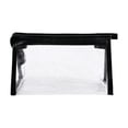thumbnail image 1 of Clear Waterproof Pencil Cases Simple Aesthetic Cosmetic Bag with Zipper Fashion Makeup Organizing Bags Travel Toiletry Pouch Black One Size, 1 of 3