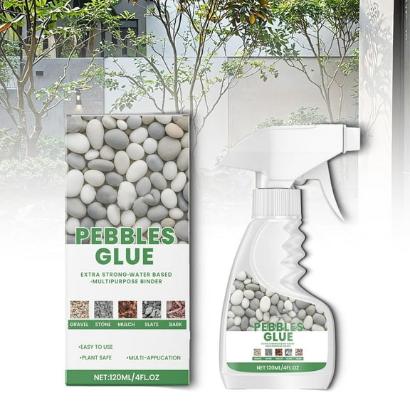 Clear & Waterproof Rock Glue for Landscaping, Mulch and Rock Glue for Landscaping, Quick Drying Gravel Glues for Wood Chips, Sand, Shells, Pebbles, Stone, Pine Straw (1 PCS)