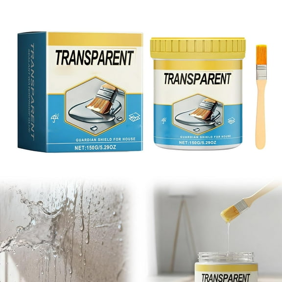 Clear Waterproof Sealant Coating, 2026 New Invisible Water-Based Agent for Indoor & Outdoor Surfaces, Leak Repair for Roofs, Walls & Terraces (1 Set)Z