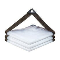 Clear Waterproof Tarp - 6.5x13ft Transparent Rain Cover for Chicken Coops, Porches & Camping, Heavy-Duty Plastic with Sealed Edges