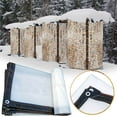 thumbnail image 1 of Clear Waterproof Tarps Heavy Duty Outdoor Garden Rainproof Covering, Clear Tarp, Clear Vinyl Tarp with Grommets,Transparent Waterproof Tarpaulin for Covering Henhouse Porch Canopy Plant Camping, 1 of 3