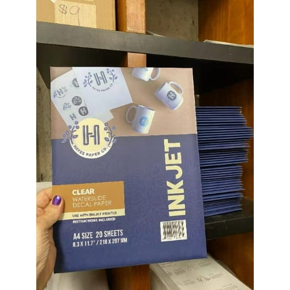 Clear Waterslide Paper for Inkjet Printers A4 size 20 pack