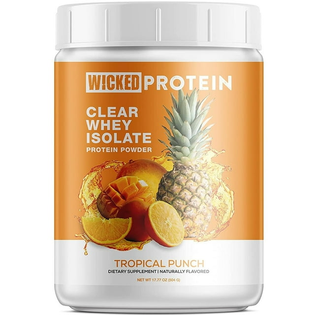 Clear Whey Isolate Protein Powder by WICKED Protein Tropical Punch