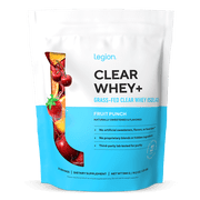 Legion Athletics Clear Whey Protein Isolate Fruit Punch Lactose-Free 22g Protein 20 Servings